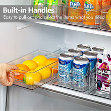 Load image into Gallery viewer, Ecowaare Plastic Refrigerator Organizer Bins, 6 Pack Clear Stackable Food Storage Bins for Pantry,Fridge,Cabinet,Kitchen Organization and Storage, BPA Free, 10x 6 x 3 inches
