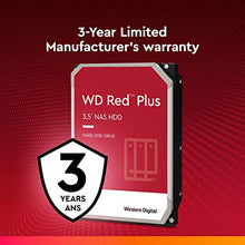 Load image into Gallery viewer, Western Digital 8TB WD Red Plus NAS Internal Hard Drive HDD - 5640 RPM, SATA 6 Gb/s, CMR, 128 MB Cache, 3.5" - WD80EFZZ
