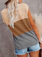 Load image into Gallery viewer, Biucly Womens Summer Casual T-Shirts Gradient Crewneck Cap Sleeve Cute Tops Tees Loose Fit Oversized T Shirts for Women,US 4-6(S),Sky Blue
