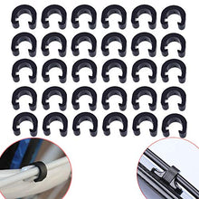 Load image into Gallery viewer, Luckycivia 30 PCS Black Bicycle C-Clips Clamps, Road Bicycle Mountain Bike C Clips Housing Hose Guide Clamps, for Brake Derailleur Shift Cables
