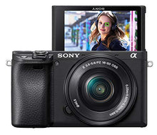 Load image into Gallery viewer, Sony Alpha a6400 Mirrorless Camera: Compact APS-C Interchangeable Lens Digital Camera with Real-Time Eye Auto Focus, 4K Video, Flip Screen &amp; 16-50mm Lens - E Mount Compatible Cameras - ILCE-6400L/B
