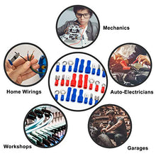 Load image into Gallery viewer, Wire Crimp Connectors 1200pcs, Eventronic Insulated Electrical Wire Terminals, Ring, Spade, Butt, Quick Disconnect, Piggy Back, Bullet Connector, with 18 Size Electric Wire Connectors Kit
