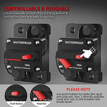 Load image into Gallery viewer, DaierTek 100 Amp Circuit Breaker 12V - 48V, DC 12 Volt Circuit Breaker 100A Inline with Manual Reset Waterproof for Marine Boat Trolling Automotive Car RV ATV Audio-2Pack
