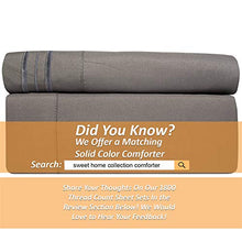 Load image into Gallery viewer, 1800 Thread Count Sheet Set – Soft Egyptian Quality Brushed Microfiber Hypoallergenic Sheets – Luxury Bedding Set with Flat Sheet, Fitted Sheet, 2 Pillow Cases, Queen, Gray
