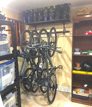 Load image into Gallery viewer, StoreYourBoard Bike Rack + Storage Shelf, Holds 5 Bicycles, Garage Adjustable Bike Wall Mount
