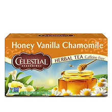 Load image into Gallery viewer, Celestial Seasonings Herbal Tea, Honey Vanilla Chamomile, Caffeine Free, 20 Tea Bags (Pack of 6)
