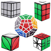 Load image into Gallery viewer, Tresbro Speed Cube Set of 5 Pack - Mirror Cube, Megaminx, 2x2x3 Cuboid Cube, Ivy Skew Cube, SQ-1 Cube, Magic Cube Bundle Puzzle Toys for Kids and Adults
