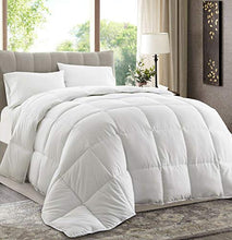 Load image into Gallery viewer, Chezmoi Collection All Season Down Alternative Comforter - Hypoallergenic Plush Microfiber Fill - Box Stitch Quilted - Duvet Insert with Corner Tabs (Twin, White)
