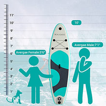 Load image into Gallery viewer, Kicode Inflatable Paddle Board for Adults (6 Inches Thick) Premium Stand Up SUP Accessories &amp; Carry Bag, Waterproof Bag, Non-Slip Deck, Leash, Pump, Waterproof Phone Pouch, Green &amp; Gray
