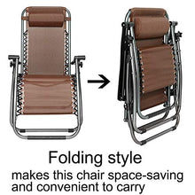 Load image into Gallery viewer, Goujxcy Outdoor Folding Chairs,Outdoor Lounge Patio Chairs with Pillow and Utility Tray Adjustable Folding Recliner for Deck,Patio,Beach,Yard Pack 2，Brown
