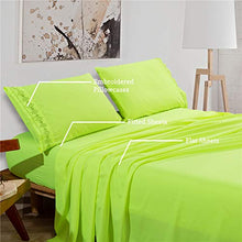 Load image into Gallery viewer, Bedlifes Luxury Bed Sheet Set – Fluorescent Green Sheets Super Soft Microfiber Sheets – 16"Deep Pocket – Wrinkle Free Egyptian Sheets -Hypoallergenic King Sheet Set – Lemon Yellow 4 Piece
