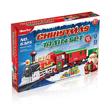 Load image into Gallery viewer, iBaseToy Christmas Train Set with Controllable Sound &amp; Light, Battery Powered Train for Christmas Tree, kids Train Toy Set with 52"Railway Track &amp; 4 Cars, Gift for 3 4 5 6 Year Old Boys Girls Toddlers
