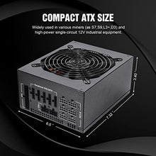 Load image into Gallery viewer, GPNE 1600W Mining Power Supply, 24 Pin 110V High Power Fully Modular PSU with 140mm Fan for Mining Rig &amp; ATX PC Case Support Double CPU Mining Server
