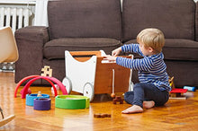 Load image into Gallery viewer, Kinderfeets, Toy Box, 2-in-1 Toy Storage and Walker with Bamboo Accent, Convenient and Classy Design
