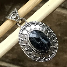 Load image into Gallery viewer, Genuine Blue Pietersite 925 Sterling Silver Designer Pendant 35mm
