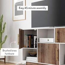 Load image into Gallery viewer, Nathan James Ellipse Multipurpose Display Storage Unit, TV Stand, White
