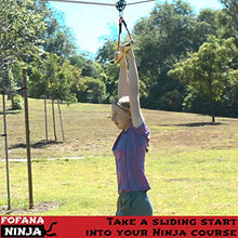 Load image into Gallery viewer, Fofana Ninja Slider Slackline Pulley - Zip Along Your Ninja Course with The Most Fun New Accessory for Your Ninja Warrior Obstacle Course for Kids - Patents Pending
