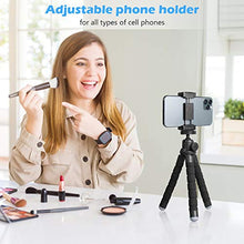 Load image into Gallery viewer, UBeesize Phone Tripod,Portable and Flexible Tripod with Wireless Remote and Universal Clip, Compatible with iPhone/Android/Camera GoPro,iPhone Tripod for Live Streaming Tiktok YouTube Video Recording
