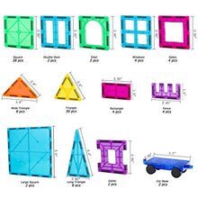 Load image into Gallery viewer, Neoformers Magnetic Building Tiles, 110 Pcs 3D Magnetic Building Blocks Set for Kids, STEM Educational Preschool Magnet Toys for Toddlers Boys Girls 3 4 5 6 7 8 Year Old with 2 Cars
