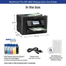 Load image into Gallery viewer, Epson Workforce Pro WF-4820 Wireless All-in-One Printer with Auto 2-Sided Printing, 35-Page ADF, 250-sheet Paper Tray and 4.3" Color Touchscreen, Works with Alexa, Black, Large
