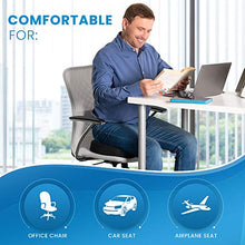 Load image into Gallery viewer, Everlasting Comfort Seat Cushion for Office Chair - Tailbone Cushion - Coccyx Cushion - Sciatica Pillow for Sitting (Black)
