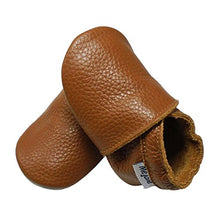 Load image into Gallery viewer, Mejale Baby Soft Soled Leather Moccasins Anti-Slip Infant Toddler Shoes First Walkers(Brown,12-18 Mos)
