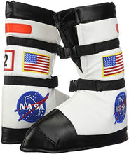 Load image into Gallery viewer, Aeromax Astronaut Boots, Size Large, White, with NASA patches
