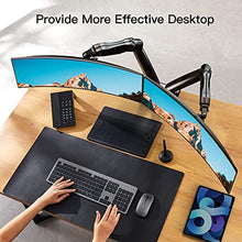 Load image into Gallery viewer, HUANUO Dual Monitor Stand, Adjustable Spring Monitor Desk Mount Swivel Vesa Bracket with C Clamp/Grommet Mounting Base for 17 to 27 Inch Computer Screens, Each Arm Holds 4.4 to 14.3lbs
