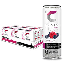 Load image into Gallery viewer, CELSIUS Essential Energy Drink 12 Fl Oz, Sparkling Wild Berry (Pack of 24)
