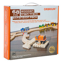 Load image into Gallery viewer, Orbrium Toys 68 Pcs Wooden Train Track Expansion Pack Compatible with Thomas Wooden Train, Brio, Thomas The Tank Engine
