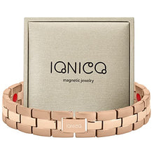 Load image into Gallery viewer, IONICO Rose - Gold Magnetic Therapy Bracelet for Women | Reliefs Arthritis, Carpal Tunnel, migraine, Pain, Blood Pressure | Strong Alternative Medicine Health Energy with Unique Healing Power
