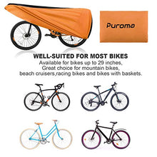 Load image into Gallery viewer, Puroma Bike Cover Outdoor Waterproof Bicycle Covers Rain Sun UV Dust Wind Proof with Lock Hole for Mountain Road Electric Bike, XL (Orange &amp; Black)
