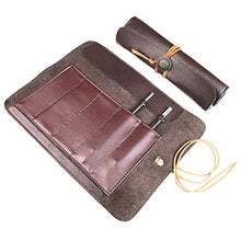 Load image into Gallery viewer, OUNONA 1PC Leather Chef Knife Roll Bag Holds,Utensil Holder Storage Bag Pockets Durable Knife Carrier Knife Roll Pouch Organizer
