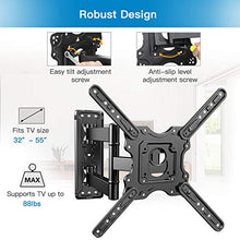 Load image into Gallery viewer, PERLESMITH Heavy Duty TV Wall Mount for Most 32-55 Inch Flat Curved TVs with Swivels Tilts &amp; Extends - Full Motion TV Mount Fits LED, LCD, OLED 4K TVs Up to 88 lbs Max VESA 400x400
