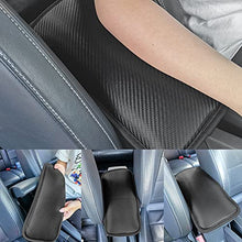 Load image into Gallery viewer, Amiss Car Center Console Pad, Universal Waterproof Car Armrest Seat Box Cover, Car Interior Accessories, Carbon Fiber PU Leather Auto Armrest Cover Protector for Most Vehicle, SUV, Truck, Car (Black)
