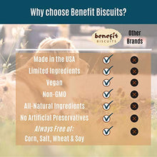 Load image into Gallery viewer, Benefit Biscuits, All Natural Dog Treats, Certified Vegan, Non GMO, Wheat Free, Healthy Dog Biscuits, Made in USA
