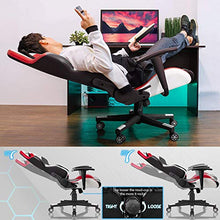 Load image into Gallery viewer, Homall Gaming Chair Racing Style High-Back PU Leather Office Chair Computer Desk Chair Executive and Ergonomic Swivel Chair with Headrest and Lumbar Support (White/Red)
