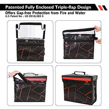 Load image into Gallery viewer, FLAYPAL Fireproof and Waterproof Document Bag with Lock and Interior Zipper Pouch. U.S Patented Design &amp; 4 Layers Material. Fire Safe Storage for Important Documents, Files &amp; Valuables, 16"x12.6"x6.5"

