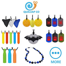Load image into Gallery viewer, Sensory Chew Necklace (3 Pack) - Sensory Oral Motor Aids Teether Toys for Autism, ADHD, Baby Nursing or Special Needs- Reduces Chewing Biting Fidgeting for Kids Adult Chewers
