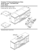 Load image into Gallery viewer, Ameriwood Home Manchester Electric Fireplace TV Stand for TVs up to 70", Black
