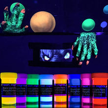 Load image into Gallery viewer, 'XXL Set' 24 Cans of Glow in the Dark Paint by neon nights | Luminescent &amp; Phosphorescent, Self-Luminous Paints
