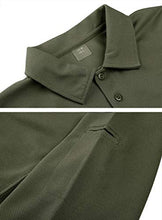 Load image into Gallery viewer, BIYLACLESEN Work Polo Shirts for Men Golf Shirts Long for Men Fishing Shirts for Men Tactical Shirts for Men Performance Polo Long Sleeve Army Green
