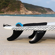 Load image into Gallery viewer, Abahub Tri FCS Fins Set, G5 Surfboard Fin, 3 Thruster Fins for Surf Boards, Surfing Longboard, Shortboard, Fiberglass Reinforced, Comes with Screws, Wax Comb and Key
