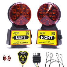 Load image into Gallery viewer, Master Tailgaters Wireless Trailer Tow Lights - Magnetic Mount - 48 Feet Range - 4 Pin Blade Connection + Safety Straps
