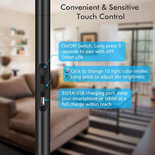 Load image into Gallery viewer, Floor Lamp, HueLiv Super Bright RGBW Smart WiFi LED Floor Lamp for Reading, Dimmable Torchiere, for Living Rooms Bedrooms, for DIY, Compatible with Alexa &amp; Google Home, Black, 25W

