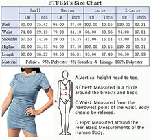 Load image into Gallery viewer, BTFBM Women's Summer Casual Beach Dresses Crew Neck Short Sleeve Ruched Stretchy Bodycon T Shirt Wrap Mini Dress (104Blue, Medium)
