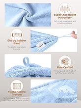 Load image into Gallery viewer, Microfiber Hair Towel,Hicober 3 Packs Hair Turbans for Wet Hair, Drying Hair Wrap Towels for Curly Hair Women Anti Frizz(Blue,Blue,Grey)
