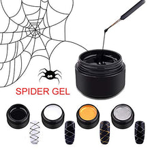 Load image into Gallery viewer, Mggsndi Nail Polish Gel,Creative Elastic Nail Wire Painting Drawing Gel DIY Spider Painted UV Lacquer Varnish Base Manicure Kit Decor Nail Art Supplies Tool Kit DIY Craft Jewelry White

