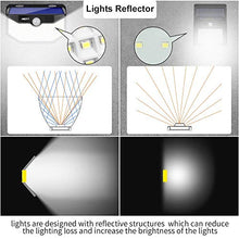 Load image into Gallery viewer, HMCITY Solar Lights Outdoor 120 LED with Lights Reflector and 3 Lighting Modes, Motion Sensor Security Lights,IP65 Waterproof Solar Powered for Garden Patio Yard (2Pack)
