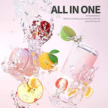 Load image into Gallery viewer, Personal Portable Blender for Shakes and Smoothies with Rechargeable USB, BPA Free, 11.8oz Bottle Cup Juicer
